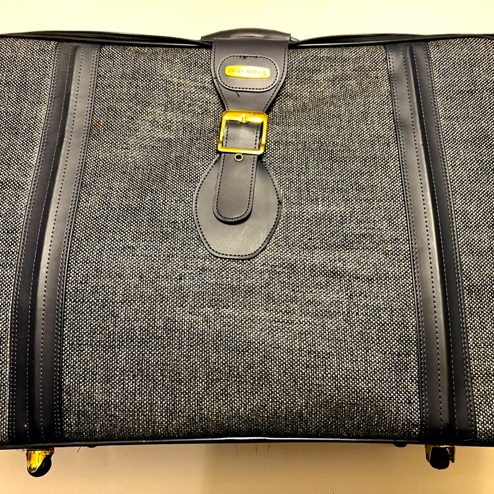 Vintage Fifth Avenue tweed luggage set